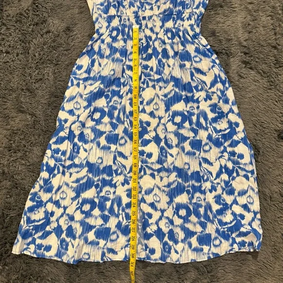 Sonoma Blue and White Floral Midi Dress - Picture 6 of 9